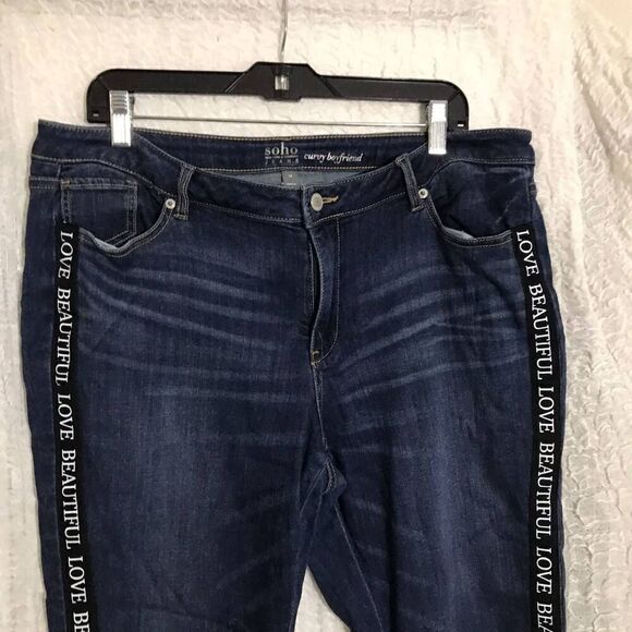 Soho Curvy Girlfriend Jeans Size 14 - Picture 3 of 6